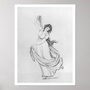 Die Muse of Dance, Plate VI von Lady Hamilton's Poster