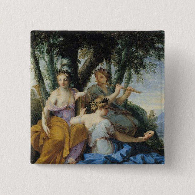 Die Musen, Clio, Euterpe und Thalia, c.1652-55 Button (Vorderseite)