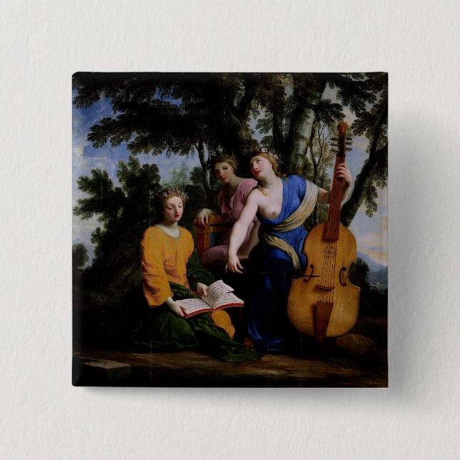 Die Musen Melpomene, Erato und Polymnia, 1652-55 Button (Vorderseite)