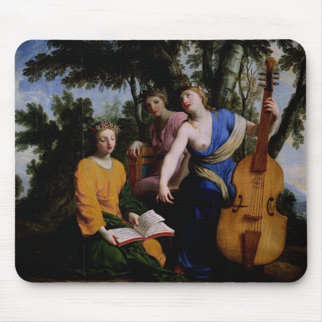 Die Musen Melpomene, Erato und Polymnia, 1652-55 Mousepad (Vorne)