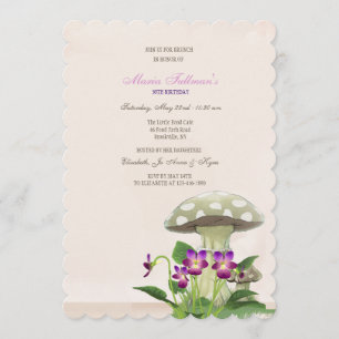 Die Mushroom Garden-Einladung Einladung