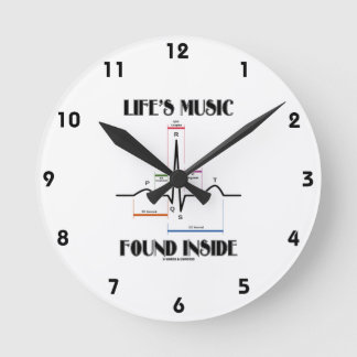 Die Musik des Lebens im EKG/EKG Heartbeat Runde Wanduhr
