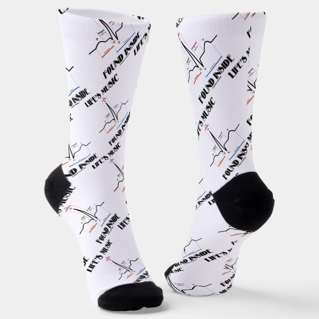 Die Musik des Lebens im EKG-Elektrokardiogramm Socken (Gewinkelt)