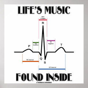 Die Musik des Lebens im Inneren (EKG/EKG Heartbeat Poster