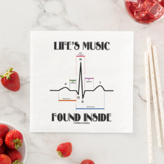 Die Musik des Lebens im Inneren (EKG/EKG Heartbeat Serviette