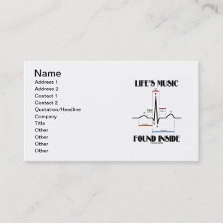 Die Musik des Lebens im Inneren (EKG/EKG Heartbeat Visitenkarte