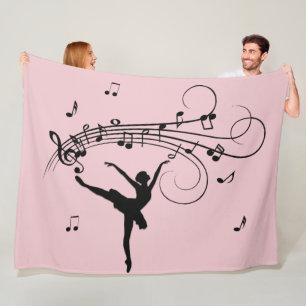 Die Musik folgt Ballerina Pink Fleecedecke