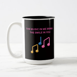 Die Musik in mir bringt das Lächeln in dir – Musik Zweifarbige Tasse