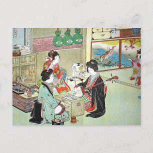 Die Musiker - Devoirs Japanese Kollektion Postkarte