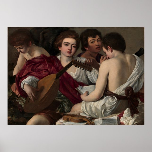 Die Musiker Michelangelo Merisi da Caravaggio Poster (Vorne)