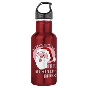 Die Mustache des Weihnachtsmannes Edelstahlflasche