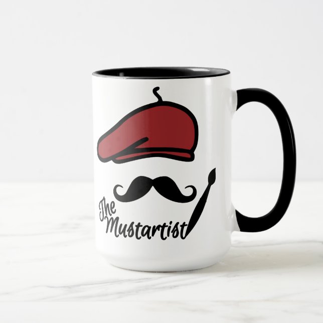 Die Mustartist-Tasse - wählen Sie Stil & Farbe Tasse (Rechts)