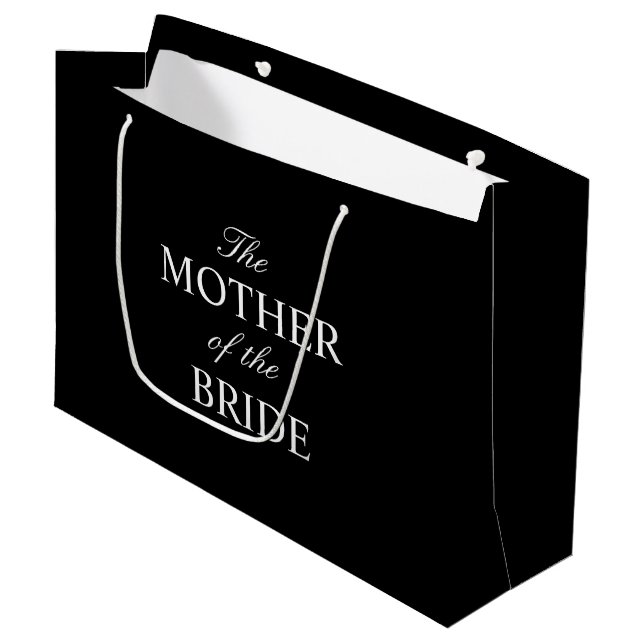 Die Mutter der Schwarz-weißen Geschenktasche der B Große Geschenktüte (Vorderseite Schrägansicht)