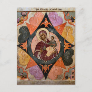 Die Mutter Gottes des orthodoxen Brennenden Symbol Postkarte