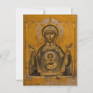 Die Mutter Gottes des orthodoxen Zeichens Postkarte