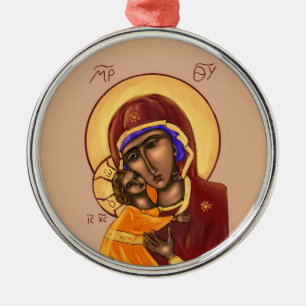 Die Mutter-Gottes-Verzierung Ornament Aus Metall
