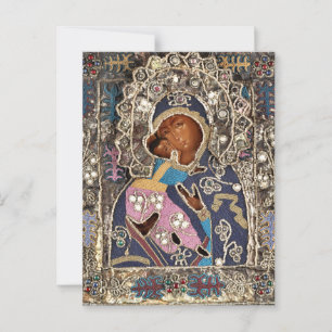 Die Mutter Gottes Wladimirskaja-orthodoxe Icon Postkarte