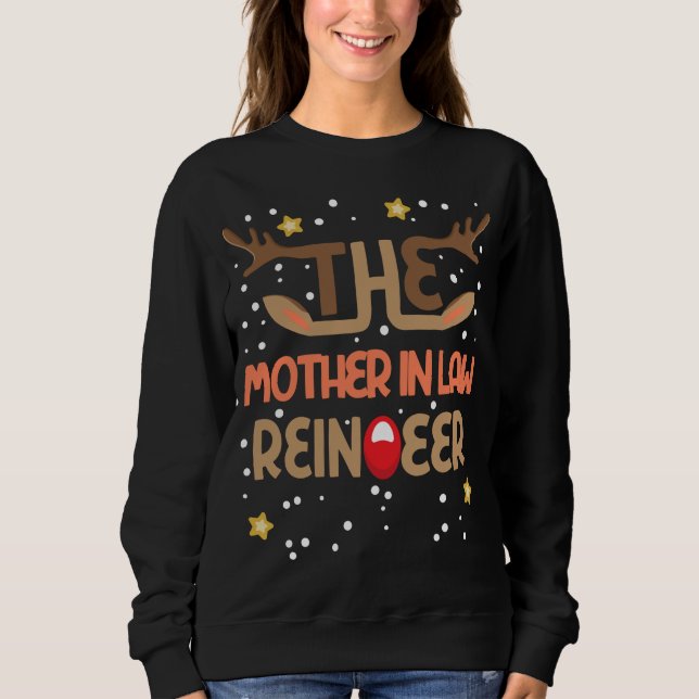 Die Mutter im Rentier Matching Family - Funny Sweatshirt (Vorderseite)