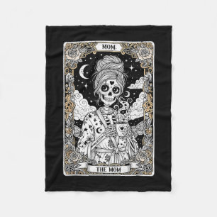 Die Mutter Tarotkarte Skelett vintage gothische Mu Fleecedecke
