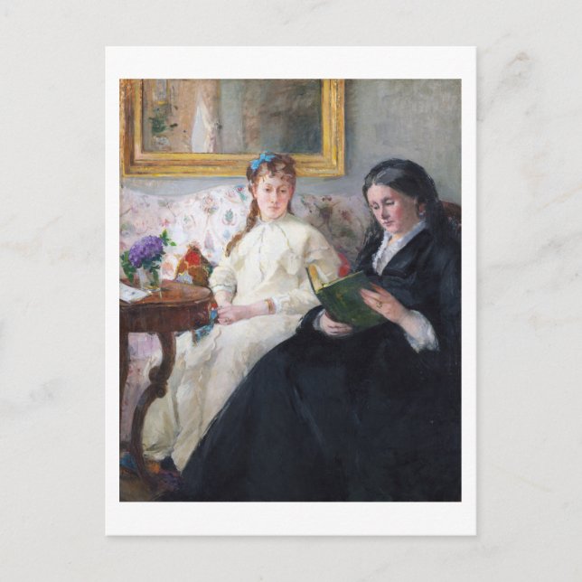 Die Mutter und Schwester des Künstlers, Berthe Mor Postkarte (Vorderseite)