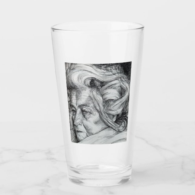 Die Mutter (von Umberto Boccioni) Glas (Vorderseite)