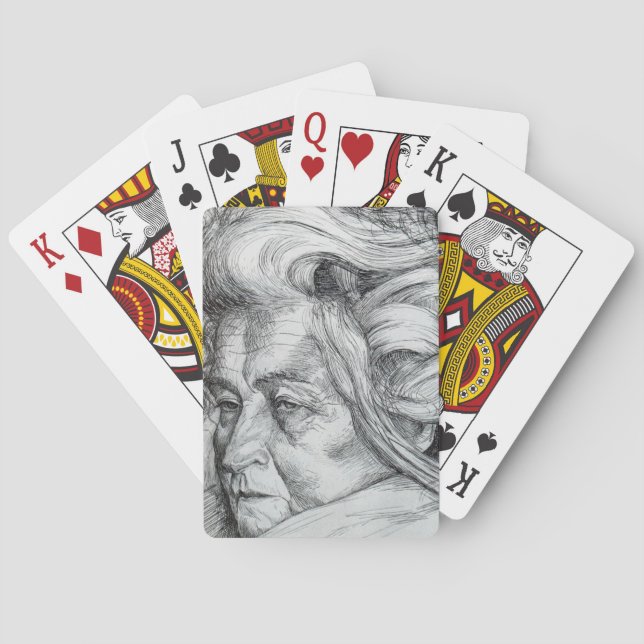 Die Mutter (von Umberto Boccioni) Spielkarten (Rückseite)