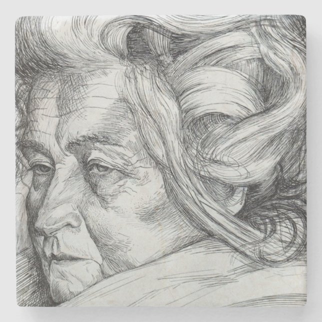 Die Mutter (von Umberto Boccioni) Steinuntersetzer (Vorderseite)