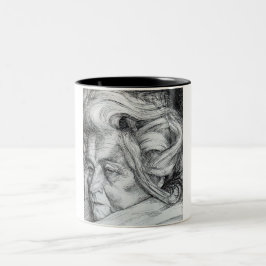 Die Mutter (von Umberto Boccioni) Zweifarbige Tasse