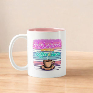 Die Mutterschaft spielt auf Kaffee und Liebe Fun Zweifarbige Tasse