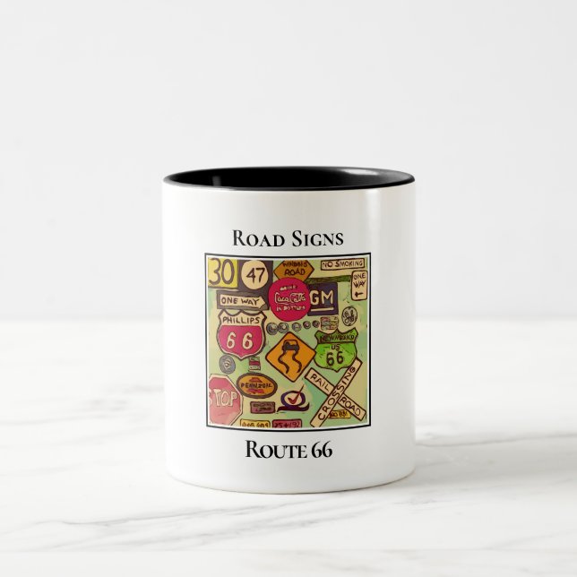 Die Mütterstraßenmarkierungen Zweifarbige Tasse (Mittel)