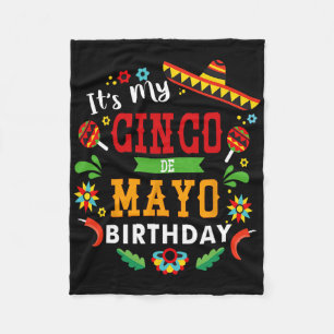 Die "My Cinco De Mayo" Geburtstagsfeier Funny Birt Fleecedecke