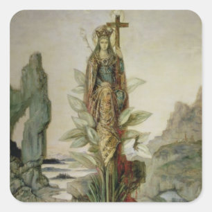 Die mystische Blume Quadratischer Aufkleber