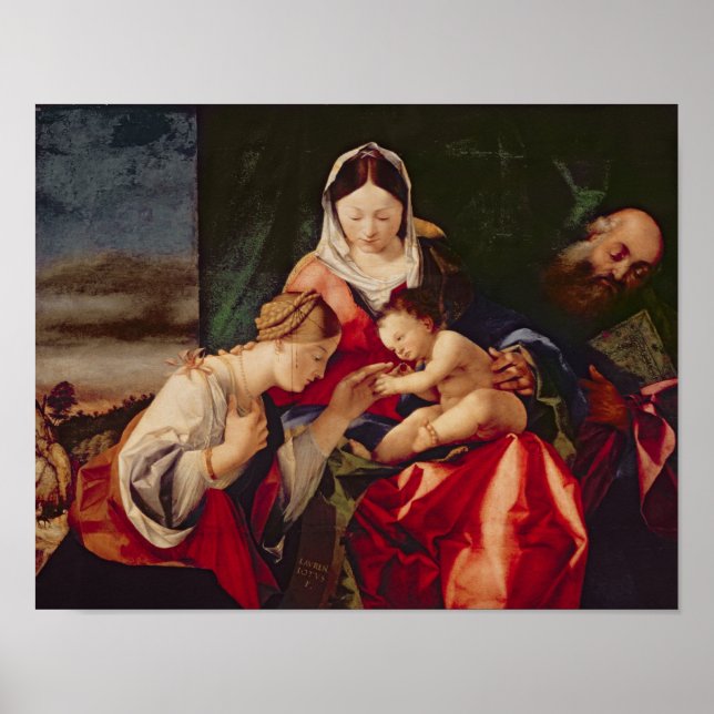 Die mystische Ehe der Heiligen Catherine, 1505/8 Poster (Vorne)