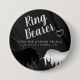 Die mystische Einhornhochzeit (Ringträger) Button