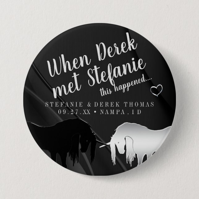 Die mystische Einhornhochzeit (wenn sich Ehemann t Button (Vorderseite)