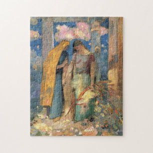 Die mystische Konversation von Odilon Redon Puzzle