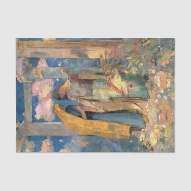 Die mystische Konversation von Odilon Redon Seidenpapier (Vorderseite)