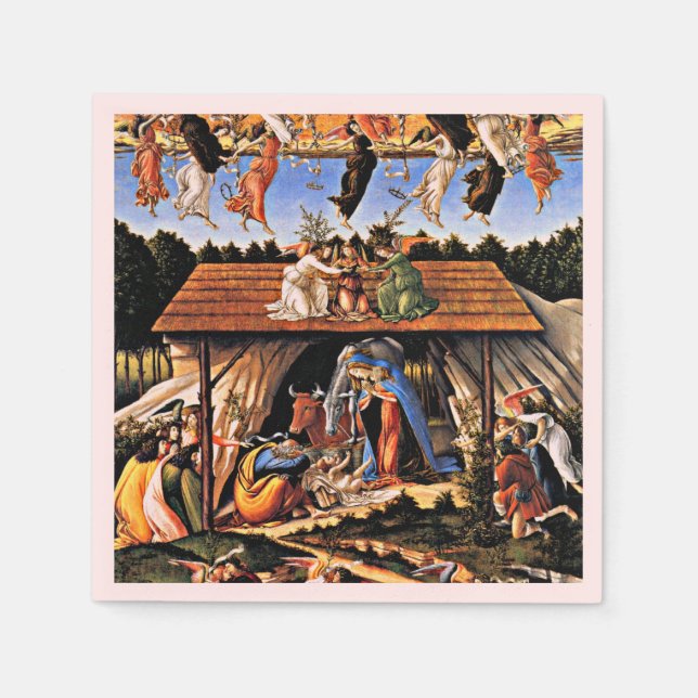 Die mystische Krippe, Gemälde von Botticelli Serviette (Vorderseite)