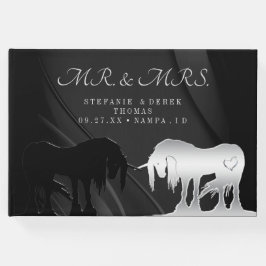 Die mystischen Unikorne (schwarzer Swirl) Gästebuch