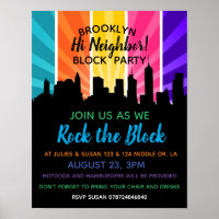 Die Nachbarschaft bildet den Block Party Einladung