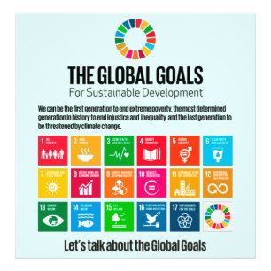Die Nachhaltigen Entwicklungsziele 17 UN-SDGs 2030 Fotodruck
