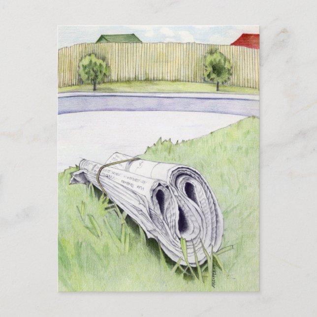 Die Nachrichtenpostkarte Postkarte (Vorderseite)