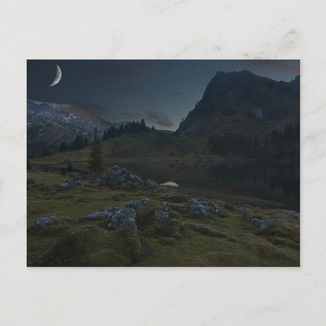 Die Nacht beginnt Postkarte (Vorderseite)