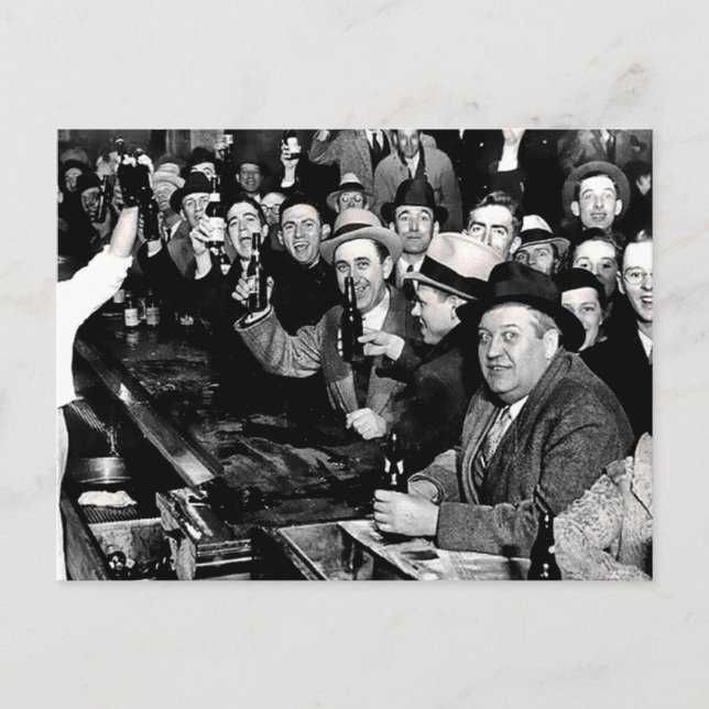 Die Nacht Das Verbot endete Postkarte (Vorderseite)