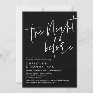 Die Nacht davor, Hochzeit Probe Dinner Einladung