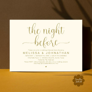 Die Nacht davor, Hochzeit Probe Dinner Einladung