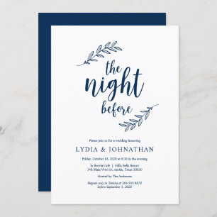 Die Nacht davor, Navy Blue, Probe Dinner Einladung