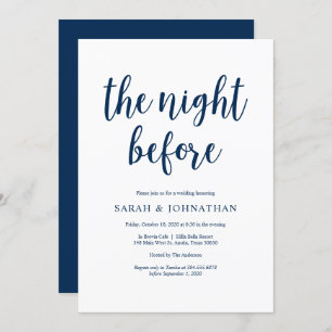 Die Nacht davor, Navy Blue, Probe Dinner Einladung