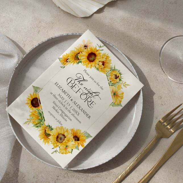 Die Nacht davor | Sonnenblumenfall Probe Abendesse Einladung (Von Creator hochgeladen)