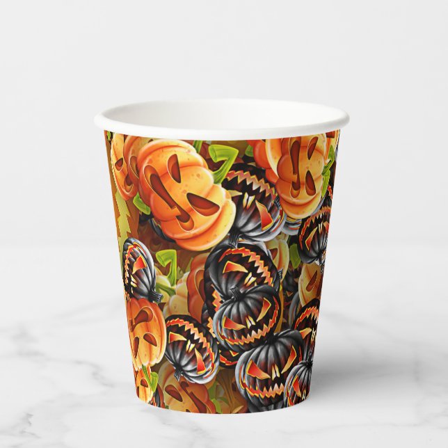 Die Nacht der Beängstigenden Pumpkins Pappbecher (Vorderseite)
